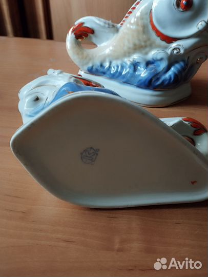 Рыба фарфор, салфетница, карандашница, пепельница