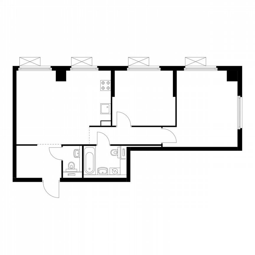 2-к. квартира, 62,9 м², 27/28 эт.