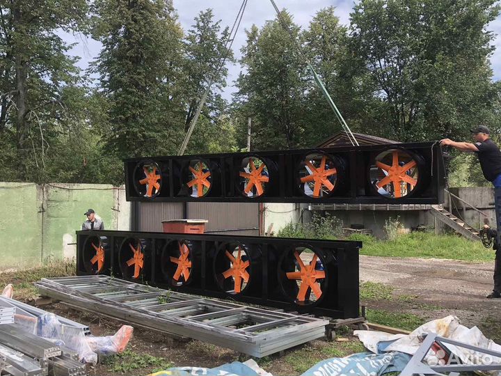 Сушильные камеры древесины - осевые вентиляторы