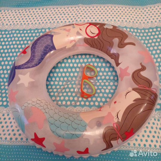 Круг для плавания детский и маска для ныряния