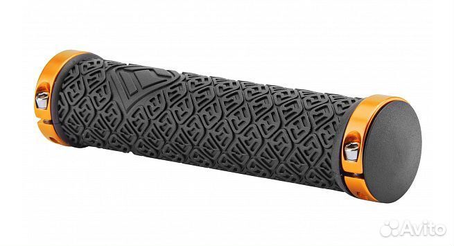 Грипсы XH-G116BL 135 мм чёрные, золотистые кольца, в инд. упаковке, арт. 150224 (10216170/010821/022