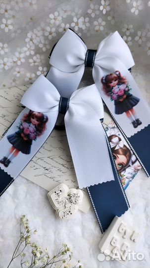 Бантики ручной работы школьные для девочек