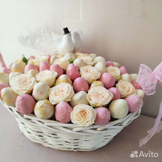 Клубничный букет, клубника в шоколаде