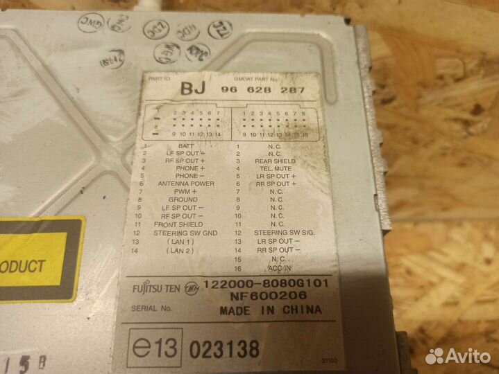 Штатная магнитола Chevrolet Aveo T250