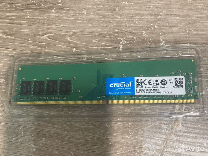 Оперативная память ddr4 8gb crucial 2400