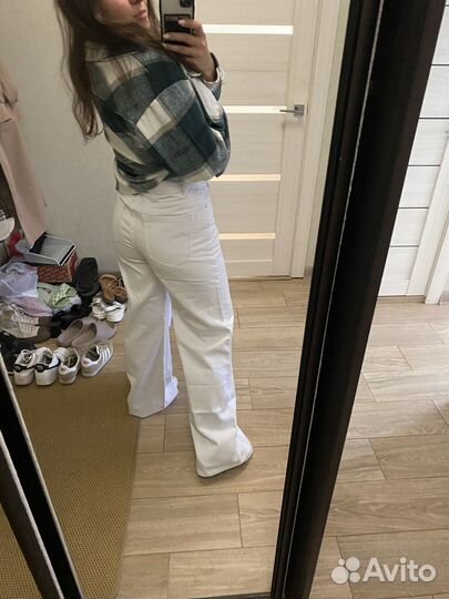 Джинсы белые прямые