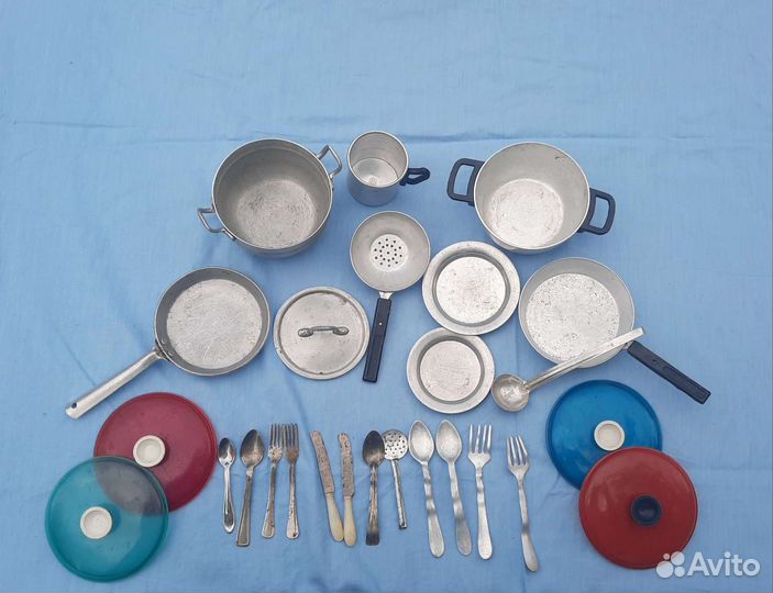 Детская игрушечная посуда алюминиевая СССР