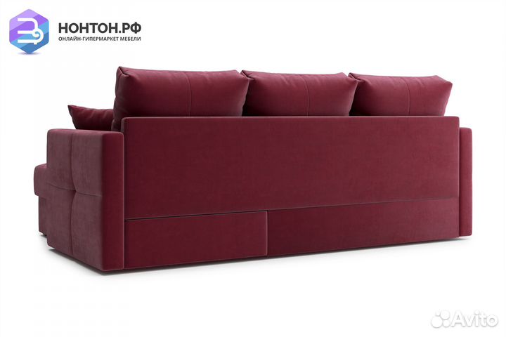 Диван угловой дельфин Вита бордовый