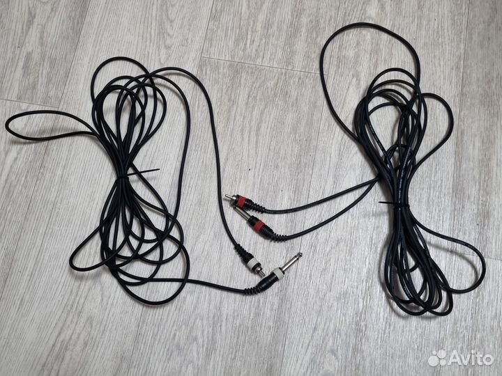 Кабель Jack 6.3 TS(m) to RCA(m) 2шт. Пара