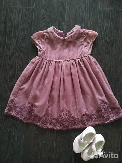 Платье next 80-86 и туфли 20рр