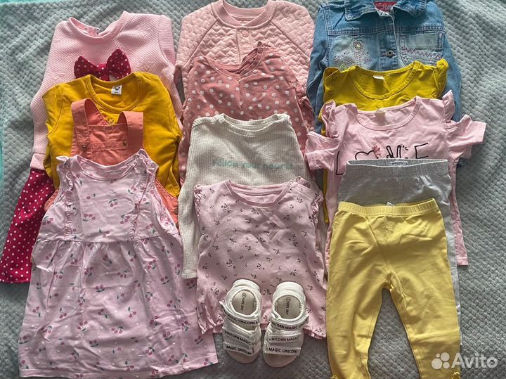 Вещи пакетом для девочки 86-104