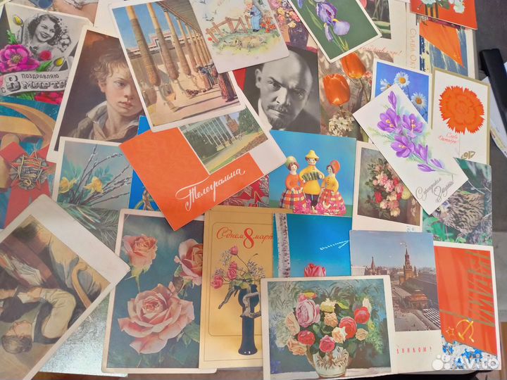 Открытки СССР. 1500 штук. В коллекцию. Оптом