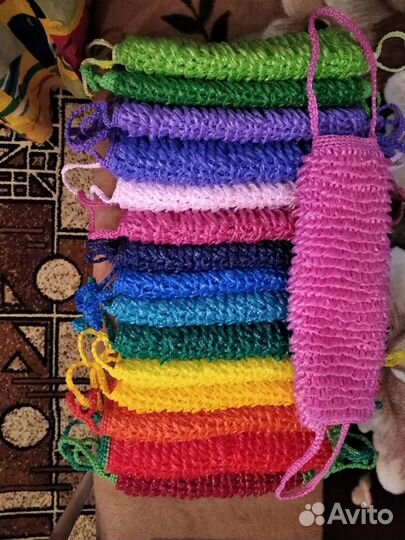 Мочалки двойной вязки