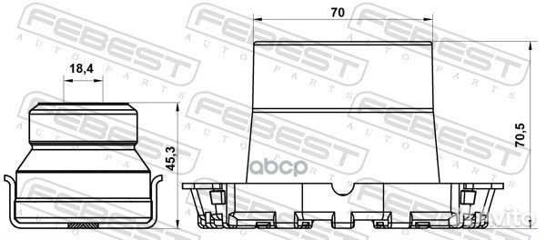 Пыльник заднего амортизатора с отбойником компл