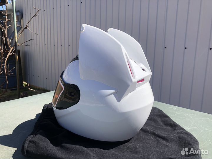 HNJ white шлем кошка для девочек