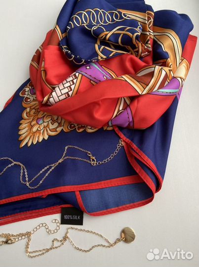 Платок шелковй новый 140/140 и 100/100