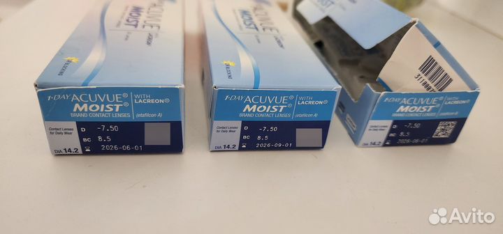 Линзы acuvue moist 1 day -7,50