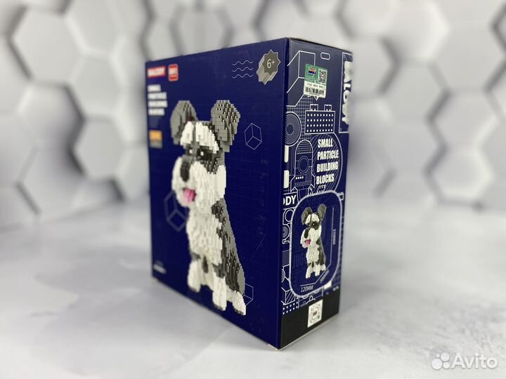Конструктор 3D из мини-блоков Собачка Пинчер