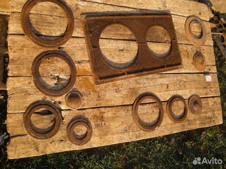 Плита чугунная 2 комфорочная СССР №3 плиты
