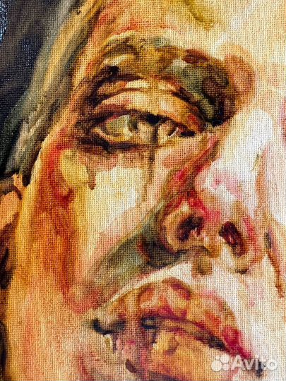 Картина маслом портрет девушки чувства авторская