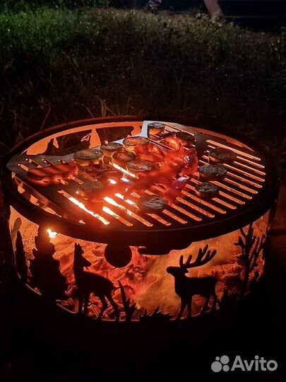 Костровая чаша с крышкой