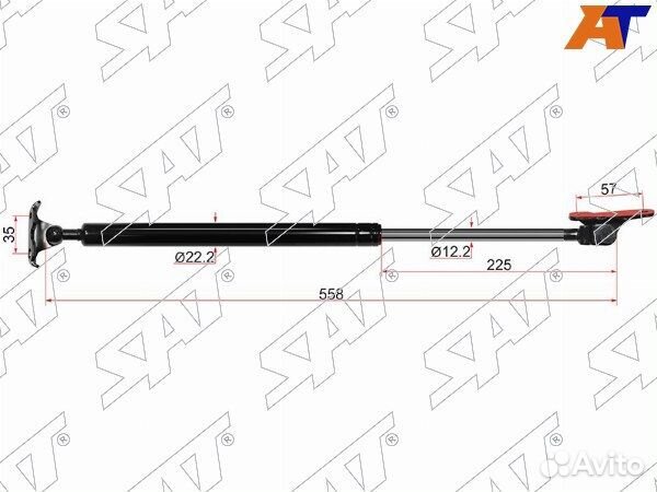 Амортизатор задней двери toyota caldina