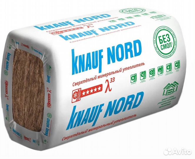Утеплитель кнауф норд 50 и 100 мм