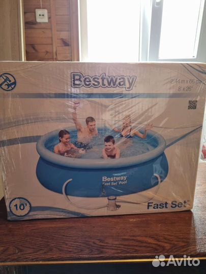 Бассейн с надув. бортом Bestway + фильтр-насос