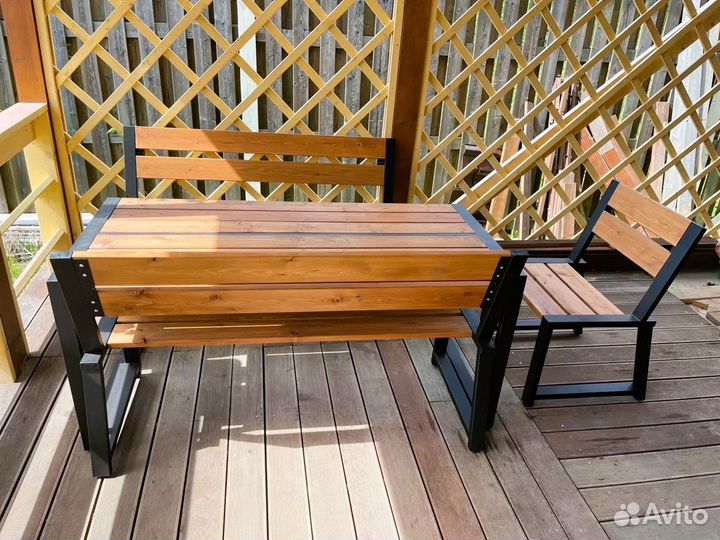 Уличная садовая мебель в стиле лофт