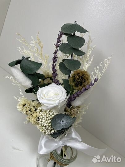 Мини букетики из сухоцветов