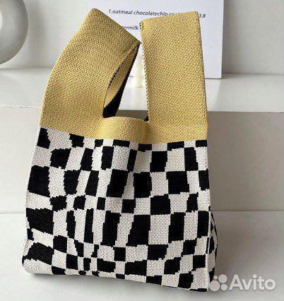 Сумка женская новая плетеная с принтом