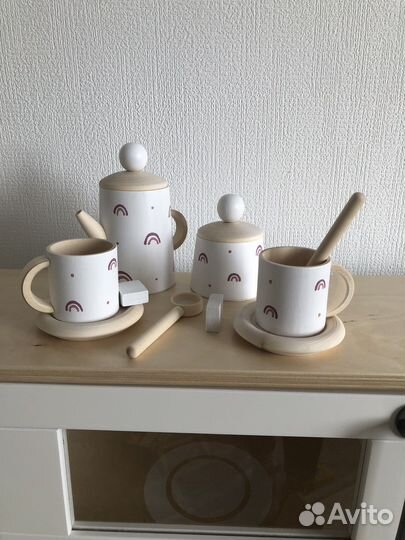 Чайный сервиз детский деревянный