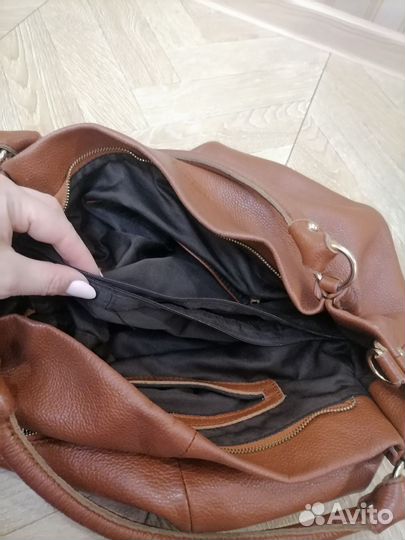 Сумка женская натуральная кожа коричневая