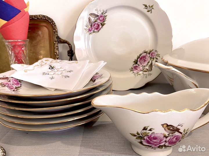 Столовый сервиз на 6 персон фарфор Дулево