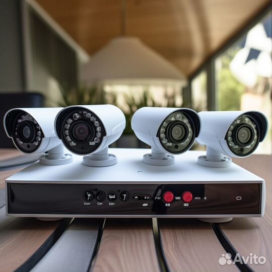 Комплект видеонаблюдения с микрофоном