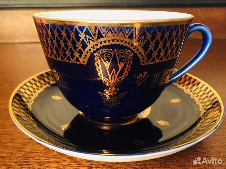 Чайные пары Фарфор кобальт лфз Довбыши СССР