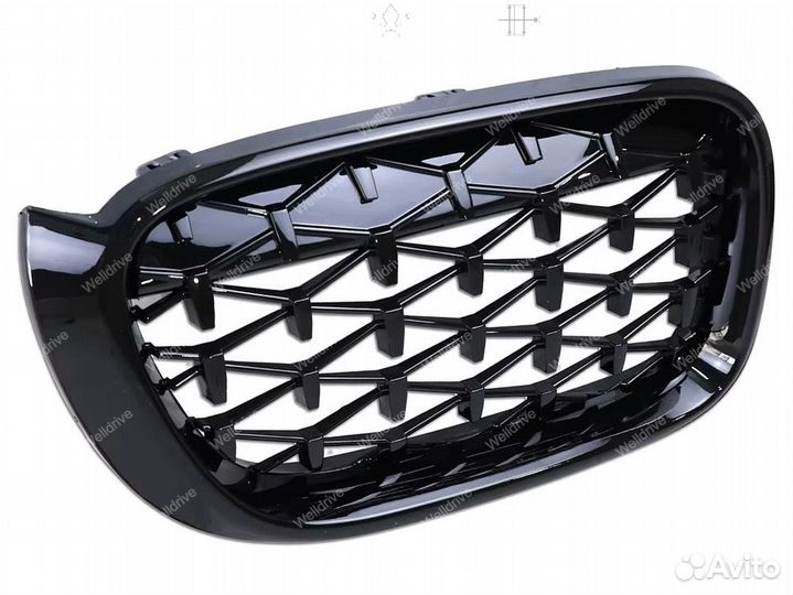 Решетки радиатора BMW X3 F25 LCI черный глянец