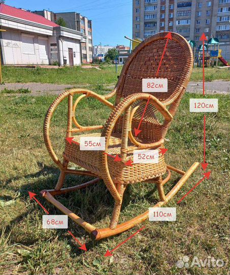 Плетеные Кресла-качалки ручной работы