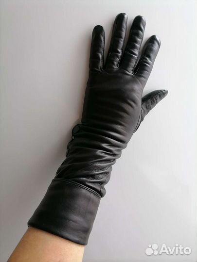 Перчатки женские кожаные