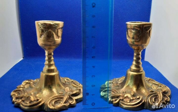 Антикварные парные подсвечники