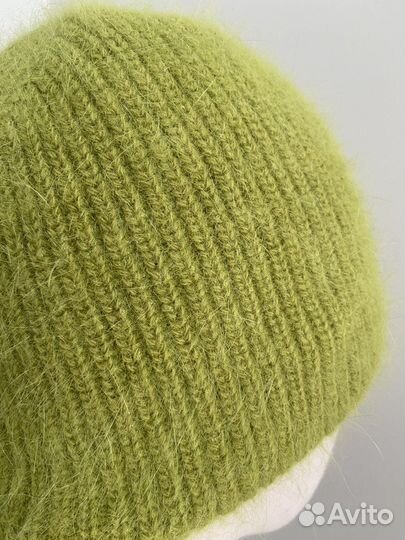 Шапка женская пушистая пух норки шерсть