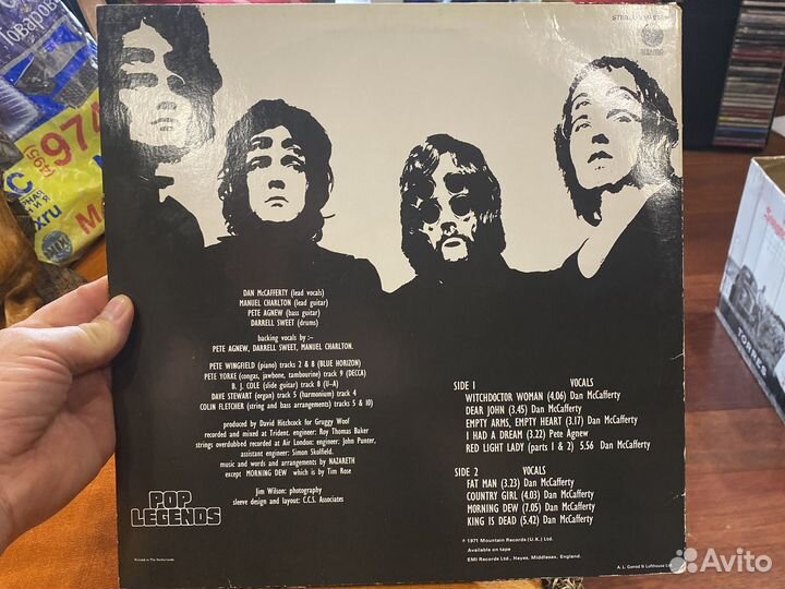 Виниловая пластинка продано - гр. nazareth