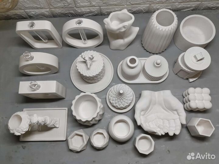 Кашпо из гипса