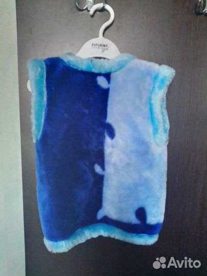 Меховой жилет детский на 2-3 года