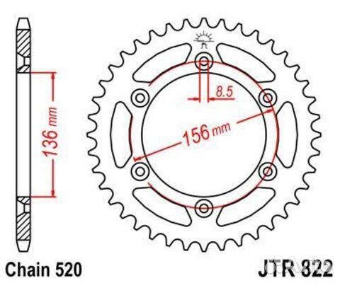 Звезда ведомая JTR822 44