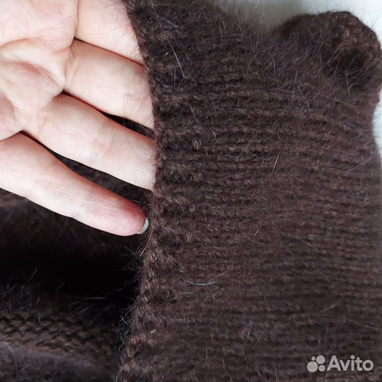 Вязаная шапка чепчик женский