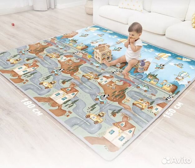 Складной детский коврик 180/150