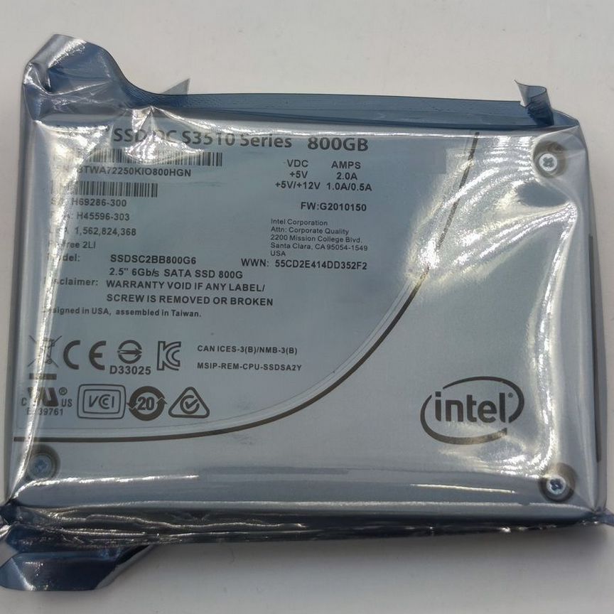 [SSDSC2BB800G6] Ssd Диск S3510, Intel, 800 Гб, Sata