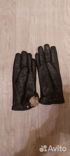 Кожаные перчатки женские