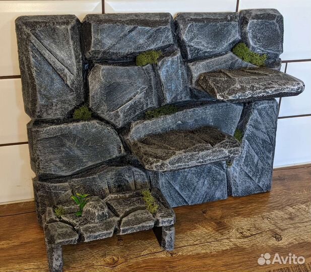 Укрытие, влажная камера, фон и террариум